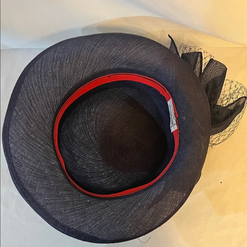 Chic Navy Women's Hat with Bow Accent - Picture 3 of 7